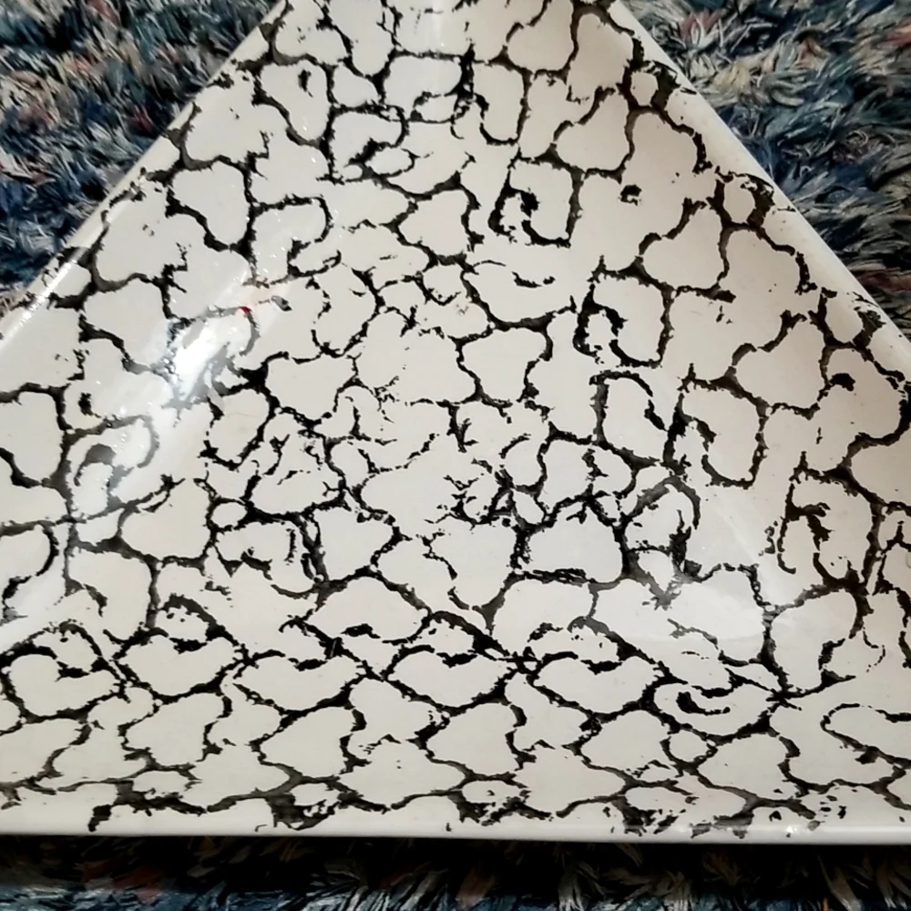COPY 🇺🇦 Pier 1 Imports Italy Black White Plate Dish